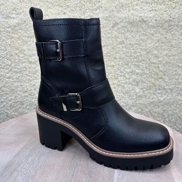 Blondo Shoes - Blondo Reno Womens Size 8.5 Combat Boots Black Waterproof Leather Heel Boots New